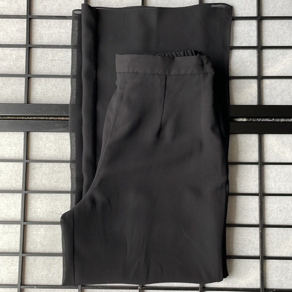 R & M Collection Pants - R & M Collection. Sheer Wide Leg Side Slitted Pants
